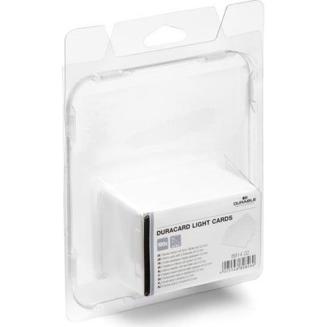 Durable 891402 tarjet de plástico en blanco