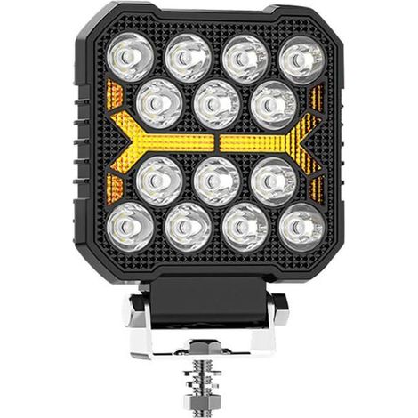 Lampe de travail œil d'ange carré – 4 po, 6 LED – Pour voiture et chantier (1/5)