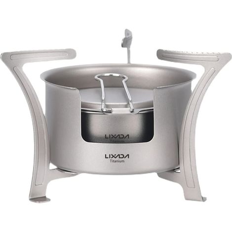 Réchaud de camping en titane, réchaud à alcool, mini réchaud de poche ultraléger, réchaud pliant d'extérieur, barbecue à bois, support pour bois de chauffage, réchauds de cuisson portables (1/5)
