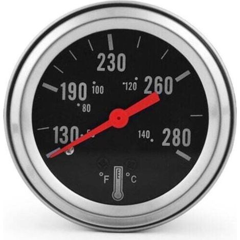 Grid Cool – Jauge de température d'eau mécanique 52 mm 12V – Plage 50-140℃ et 130-280℉ – Capteur haute sensibilité pour automobile