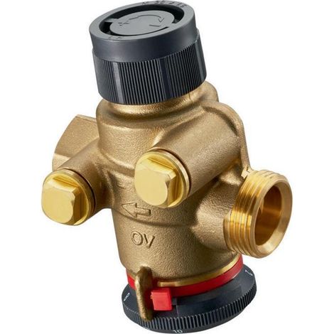 OVENTROP Druckunabhängiges Regelventil Cocon QTZ mit Verschraubung und Innengewinde PN 25 DN 25, R 1 x Rp 1, 400-2500 l/h, ohne Messventile, EZB Messing, 1143608 (1/4)