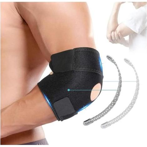 Coudière Sportive avec Bande de Compression Coudière Musculation de Compression pour Activités Physiques Atelle coude Ajustable