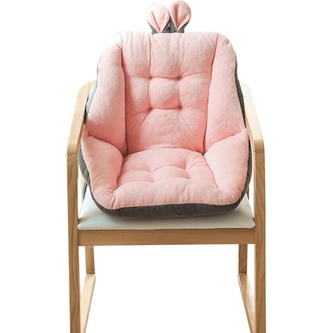 Rocking chair cushion set with ties for living room chair, dining room chair, office chair (pink) (1/5)