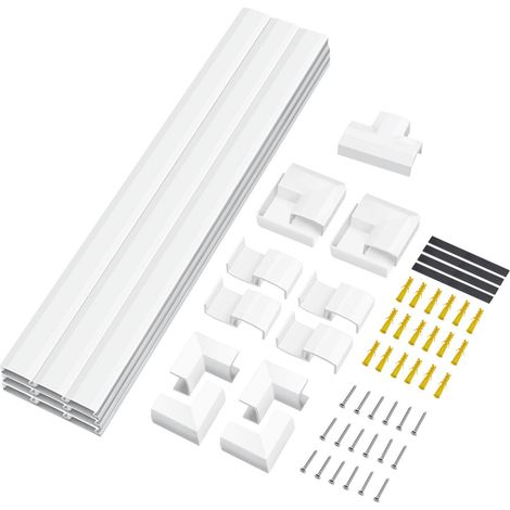 Logilink Kabelkanal Set Weiß 67 Teile für Wandmontage