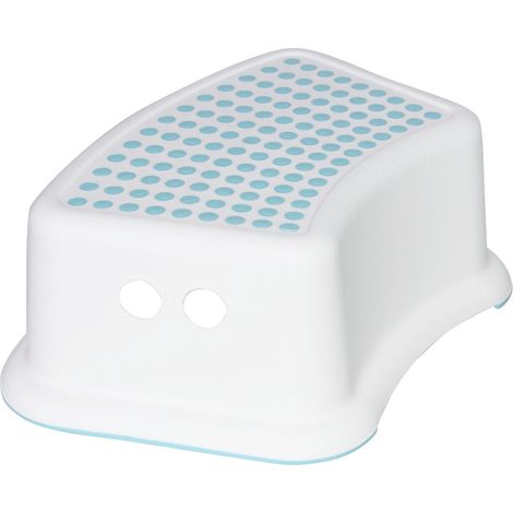 TinySteps 1-stufige Kindertreppe 35x25x13cm Weiß/Blau 7house