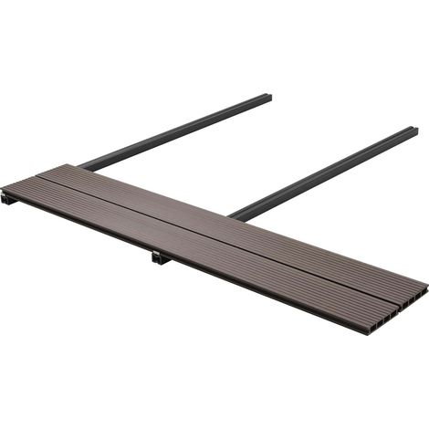 Terrassendiele 4 pcs Dunkelbraun WPC