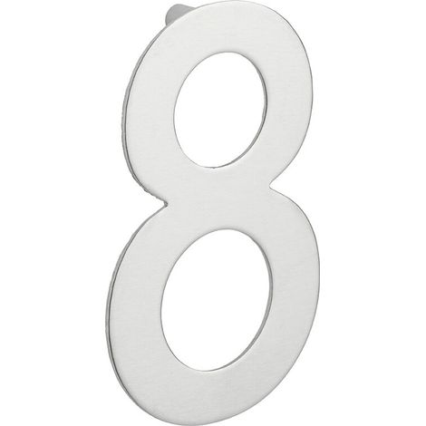 Chiffre 8 à visser, inox, H.100mm - (1/2)