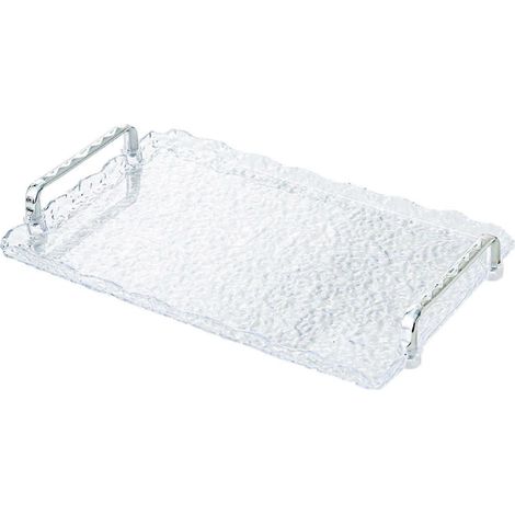 Rechteckiges Serviertablett mit Griffen, Obstteller, Wasserbecher, Tablett für Süßigkeiten, Snacks, Nüsse, Serviertablett für die Arbeitsplatte-Style D (1/5)