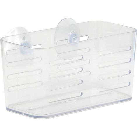 Rechteckiger korb mm ps auf saugnäpfen - transparent - Tendance