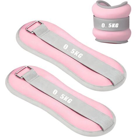 Lot de 2 poids pour poignets et chevilles réglables - Poids pour poignets et jambes - Pour pilates, exercices, yoga et danse