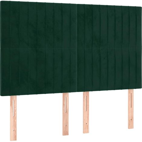 Tête de lit Vert foncé 144 x 5 x 118/128 cm Velours (1/5)