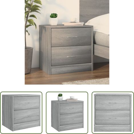 vidaXL Beistellschrank - Nachttisch Grau Sonoma 40x30x40 cm Holzwerkstoff (1/5)