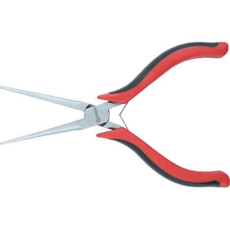 Elektronik-Flachspitzzange 145 mm mit Doppelfeder Zwei-Komponentengriffen Spitzzange