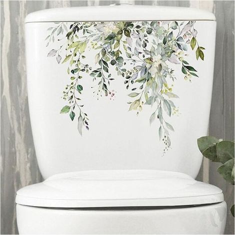 [NIEMALS VERWENDET] Blattform Toilettenwandaufkleber Badezimmer Toilettenaufkleber Abnehmbare wasserdichte Badezimmerdekoration