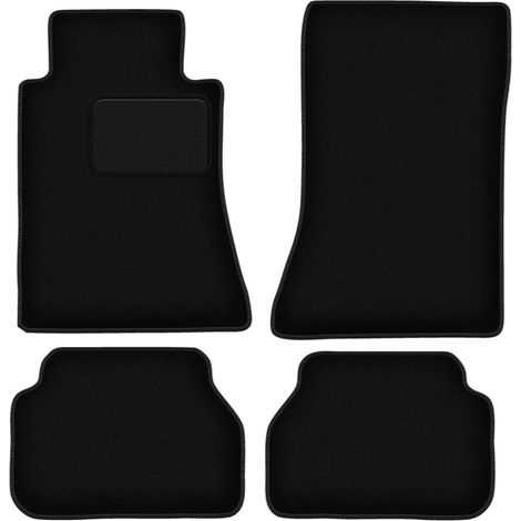 Tappetini in velluto nero per: Mercedes E W124 coupé (1984-1997) (1/5)