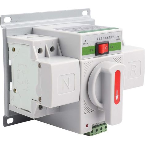 Automatischer Umschalter 220 V 63 A – Kurzschluss- und Überlastschutz – Flammhemmendes Material – Für kritische Installationen (1/5)