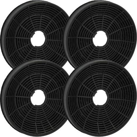 Vhbw – Filtre à charbon actif pour hotte aspirante Beko – Lot de 4 – Diamètre 16 cm – Remplacement KF 17146, AS-AZKF4000 - VHBW 4 X (1/5)
