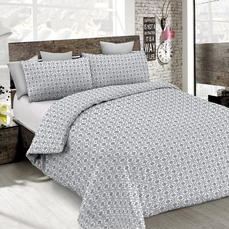 Housse de Couette Printed Colors, Floyd Gris Foncé, 2 Places (1/4)