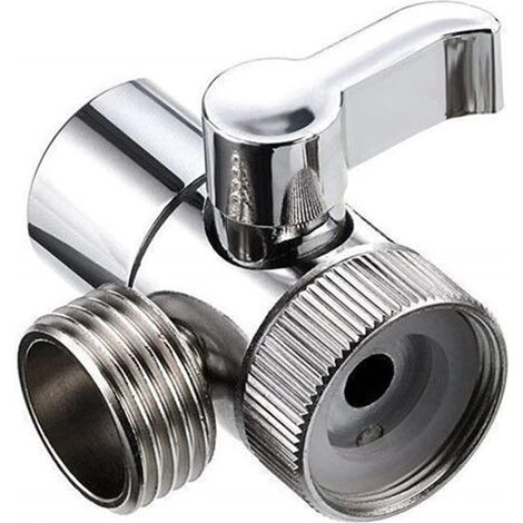 Vanne de retournement de douche à 3 voies, support de douche pour robinets de baignoire, adaptateur de pommeau de douche pour robinet d'évier monté sur bras de douche, répartiteur, vanne de (1/5)