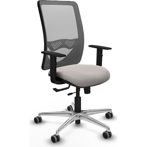 Silla de oficina piqueras y crespo Zulema blanco cuero sintético malla (1/2)