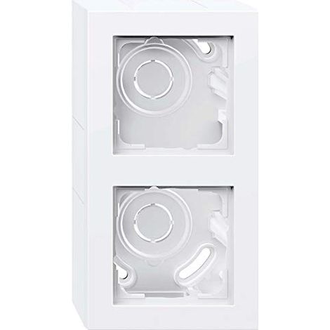 GIRA 4010337096726 BOÎTIER APPARENT POUR MONTAGE EN SAILLIE 2 PRISES 106229 BLANC