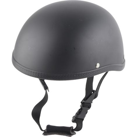 Casque moto demi-visière profil bas calotte crâne noir mat (L) (1/5)