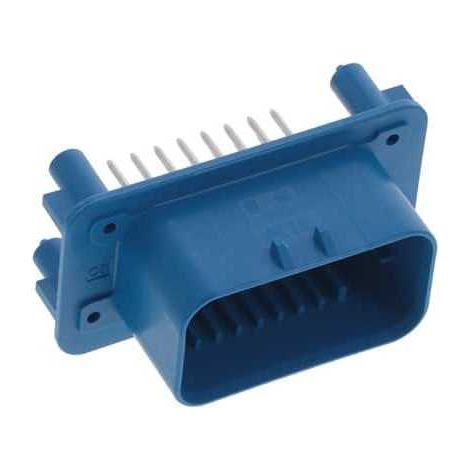 Connettore AmpSeal femmina 23 vie da circuito stampato blu con terminali dorati senza guarnizione