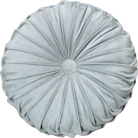 Coussin rond en velours uni, coussin citrouille, coussin rond pour salon, coussin rond pour canapé (1/5)