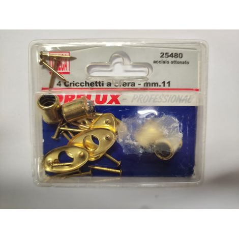 ORECA - CRICCHETTI A SFERA IN FERRO OTTONATO 11MM 4PZ