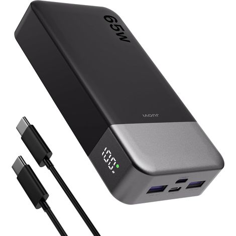 JUOVI Batterie Externe 65W 20000mAh Power Bank USB C in&Out Chargeur Portable Charge Rapide Compatible avec Smartphone Ordinateur Portable Tablette (1/5)