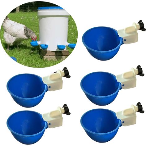 Automatische Geflügeltränken aus Kunststoff, DIY-Wasserspender für Hühner, Enten, Gänse und Puten (1/5)