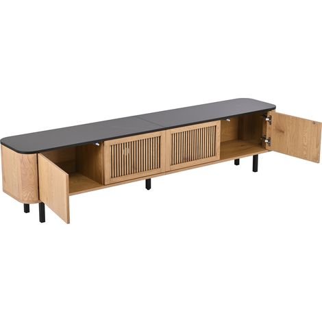 Meuble moderne pour la télévision : étagère pour la télévision, panneau de montage pour la télévision. Étagères plus basse. Design unique. Dimensions : 190 x 35 x 45 cm (longueur × largeur × hauteur). (1/5)