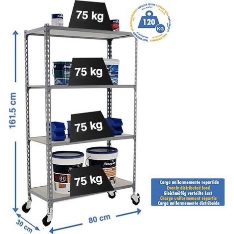 Simonrack Maderclick Mobile Mini scaffale metallico grigio