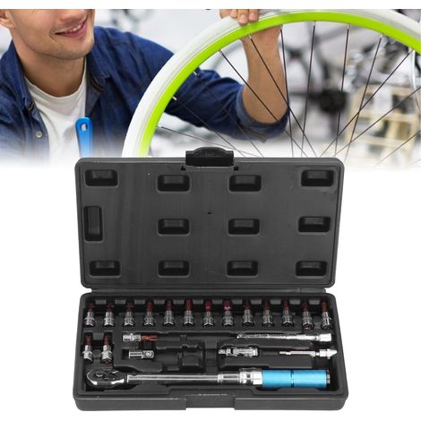ZTY-21 Jeu de 21 clés dynamométriques préréglées, clé dynamométrique 1/4", kit d'entretien de vélo haute précision 5-25 N.m. (1/5)