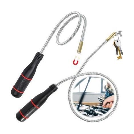 2 Magnetic Pickup Tools, 60cm Flexible & Portable for Auto Repair, Ideal for Collecting Metal Parts. (1/4)