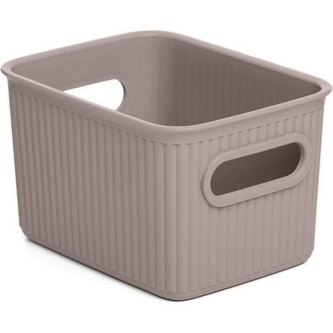 TATAY Cestino Portaoggetti Baobab, 1,5L di Capacita, Polipropilene, Senza BPA, Tortora, Dimensione 12,5 x 16,4 x 10 cm (1/4)