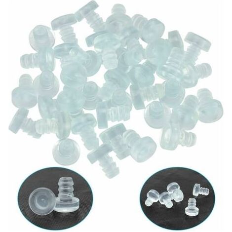 - 40 PCS Butoir Porte Mural en Silicone Pare-Chocs de Table en Verre avec Tige Tampon de Porte Caoutchouc Transparent pour Anti-Collision et Réduction du Bruit de Meuble Tiroir Porte d'Armoire (1/5)