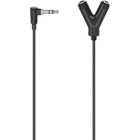 Hama 00205190 cable de audio 0,2 m 3,5mm 2 x 3.5mm Negro