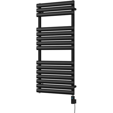 Omeara - Black Electric Towel Rail H1120mm x W500mm 600w Thermostatic WIFI (1/3)