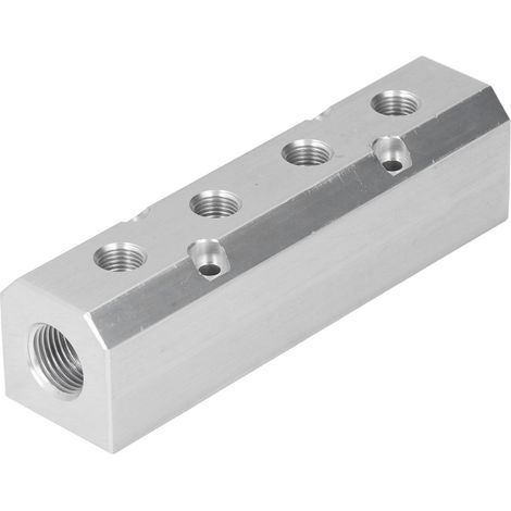 Collecteur d'air bloc pneumatique en aluminium à grand débit 40x40mm entrée G1/2 sortie G1/4SY40-02-4F (1/5)