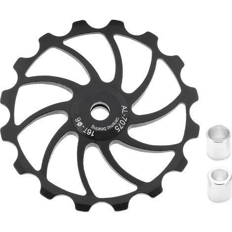 Dérailleur arrière vélo MEIJUN 16T, poulies de guidage avec roulement en céramique pour VTT et vélos de route, pièces de transmission noires (1/5)