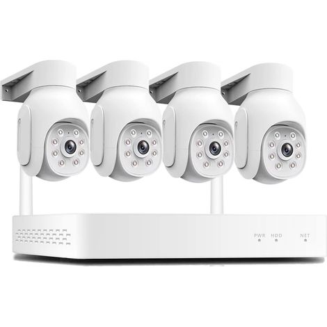 Système de caméra de sécurité à domicile Caméra de Surveillance vidéo sans fil 3MP avec système de vidéosurveillance Wifi NVR ensemble de caméra IP PTZ de sécurité enregistrement Audio Kit de maison e (1/5)