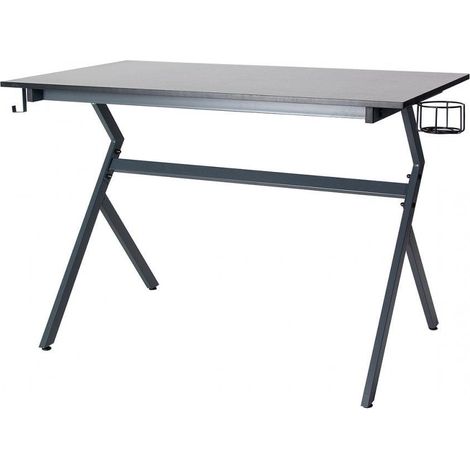 Neo Grey Ergonomic Gaming Desk with Headphone Hook (1/3)