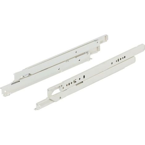 PAIRE COULISSE TIROIR EXT TOTALE 350MM BLANCHE (1/3)
