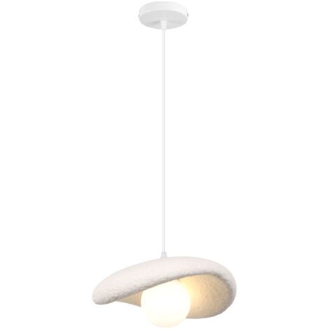 royaluxe- 20CM Suspension Lustre Moderne Lustre Personnalisé Créatif D'Intérieur Plafonnier Rétro E27 Blanc Pour Chambre Cuisine