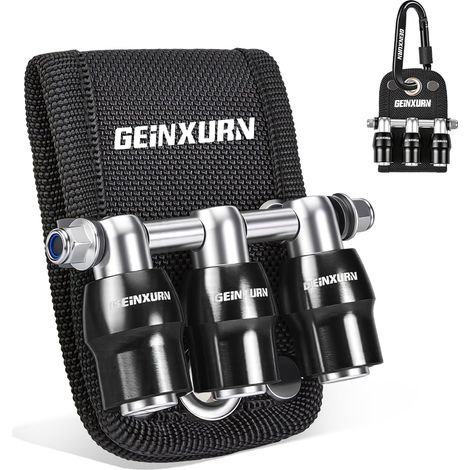 Porte-embout de tournevis avec ceinture - Pour embouts universels avec tige hexagonale de 1/4" - Changement rapide - Robuste et portable - Noir (1/5)