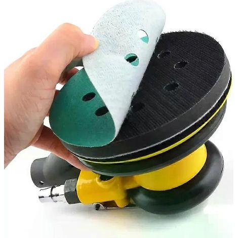 Plateau de ponçage à interface en éponge souple de 125 mm, 8 trous - protection contre le bruit d'impact - plateau de rechange aléatoire pour ponceuse - poli (1/4)