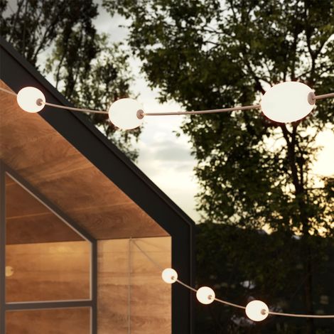 Creative Cables - Catena luminosa 12 punti luce da esterno IP67 Desert Brown - Marina12 (1/4)