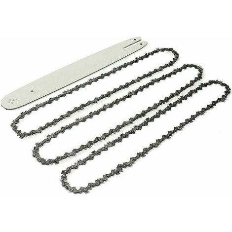 16'' Führungsschiene + 3 Kettensägenketten para STIHL 009 012 021 E180 MS180 MS190 MS250 HT70 Cisea-Crezuo