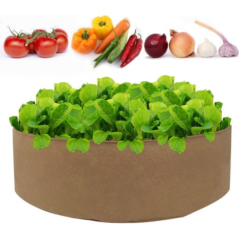 Bolsa de cultivo redonda de tela no tejida de alta resistencia de 114 litros (30 galones), ideal para cultivar verduras, flores, hierbas y frutas. (1/5)